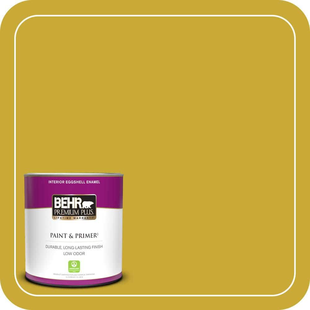BEHR PREMIUM PLUS 1 qt. #P320-7 Sweet and Sour Eggshell Enamel Low Odor Interior Paint & Primer