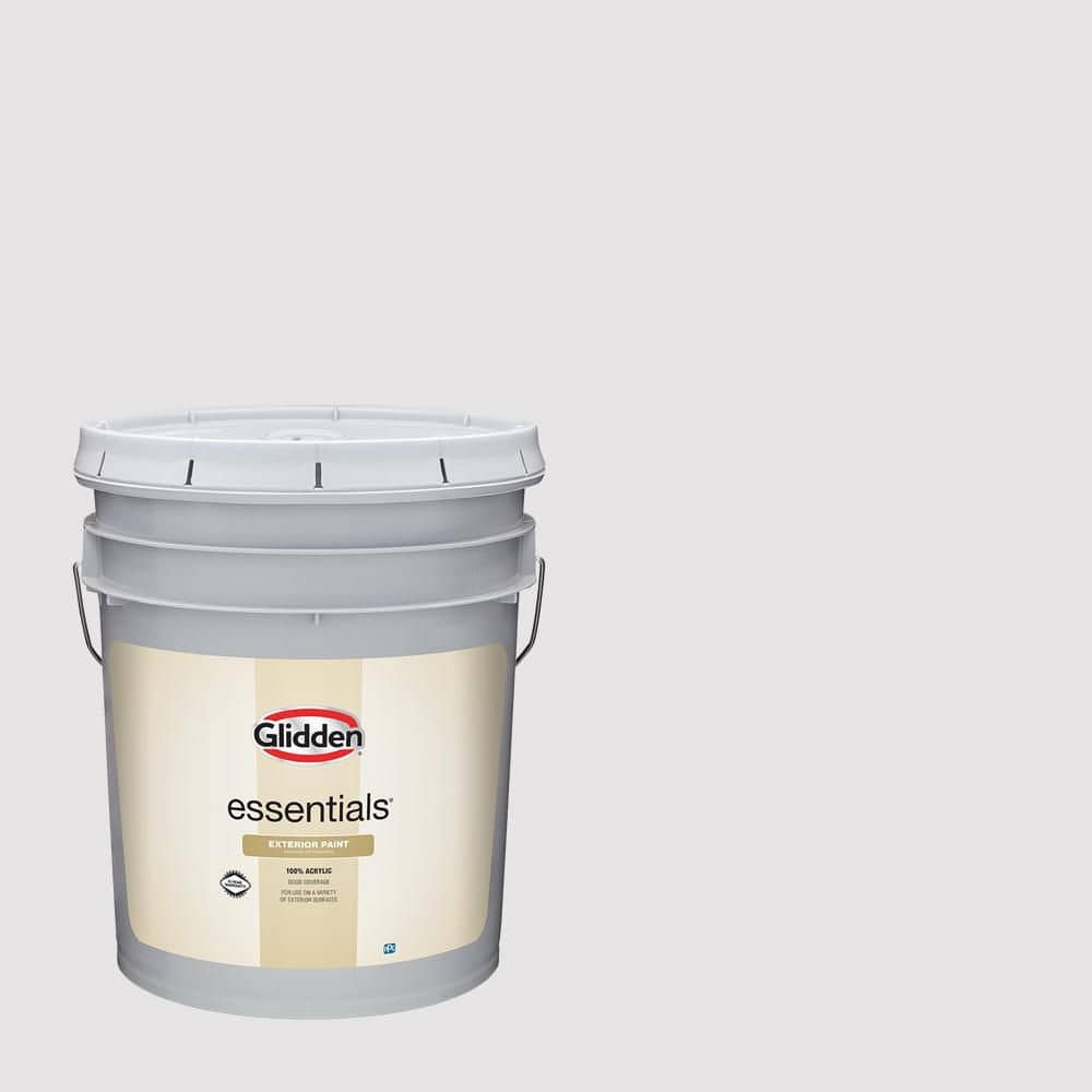 Glidden Essentials 5 gal. PPG1014-2 Gray Whisper Flat Exterior Paint