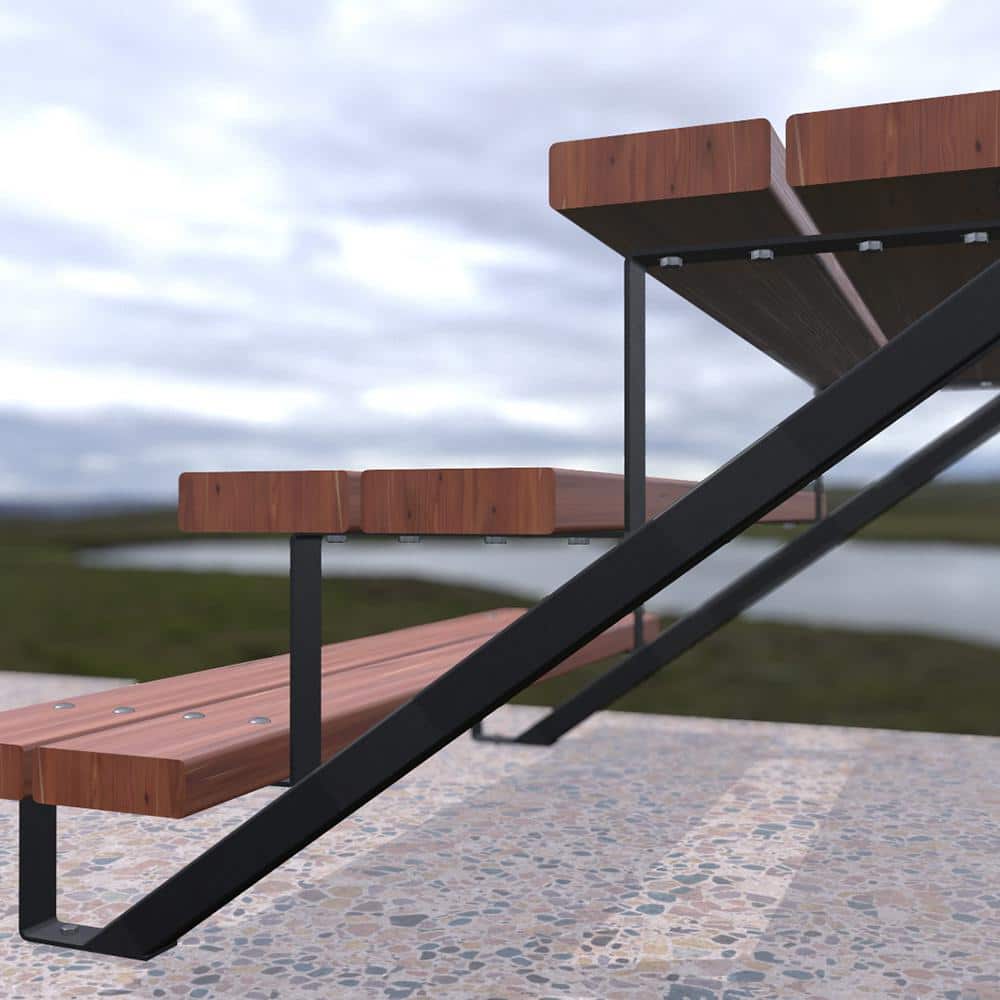 PEAK 1-Step Steel Powder-Coated Finished Stair Riser (Includes 1 Stringer) (3)