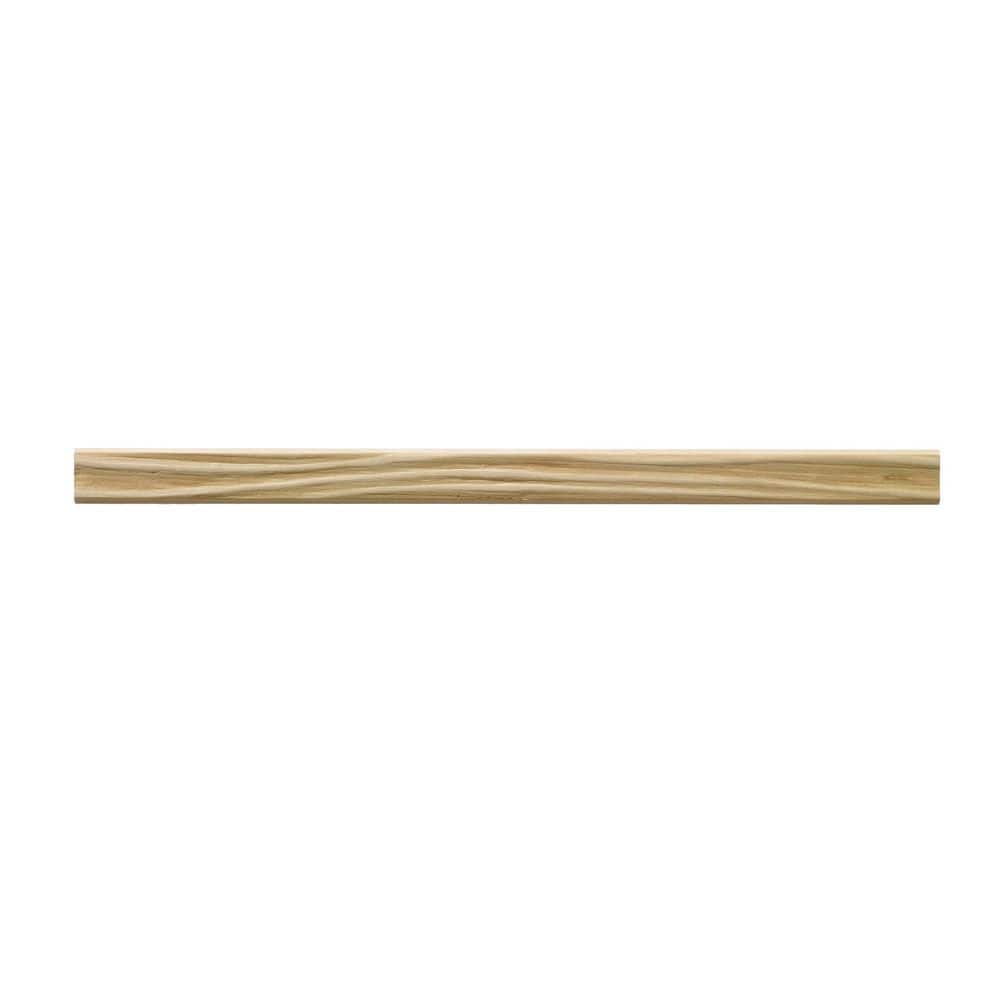 Ornamental Mouldings 7/16 in. x 3/4 in. x 96 in. Hardwood White Unfinished Wave Trim Moulding (2)