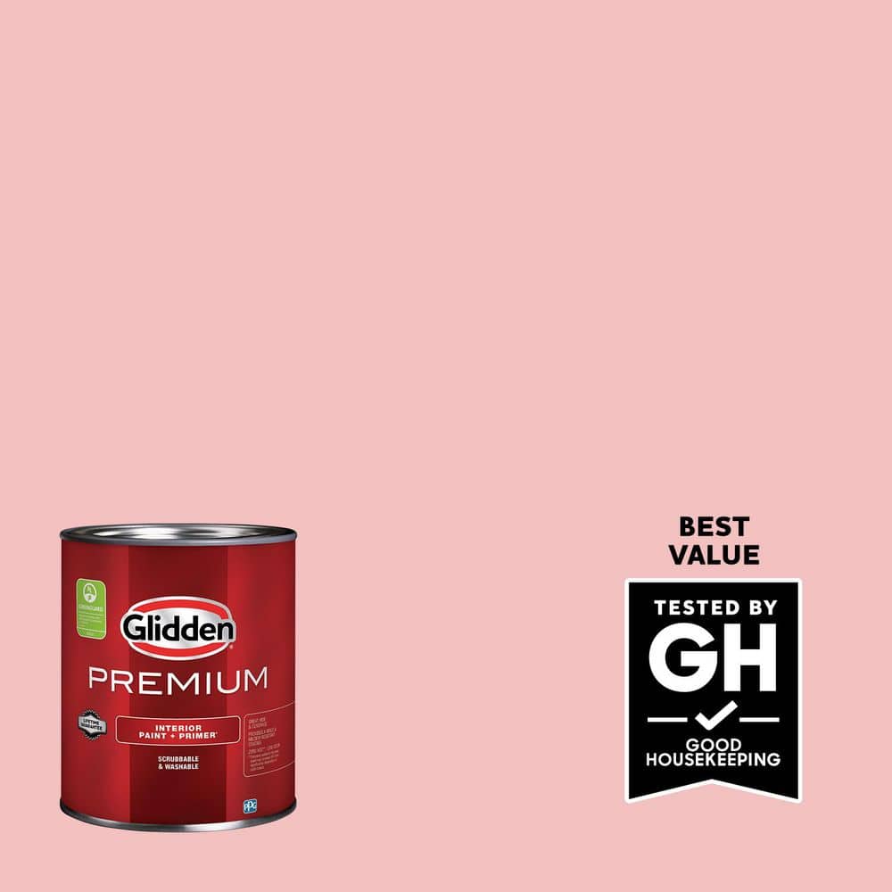 Glidden Premium 1 qt. PPG1187-3 Silver Strawberry Eggshell Interior Paint
