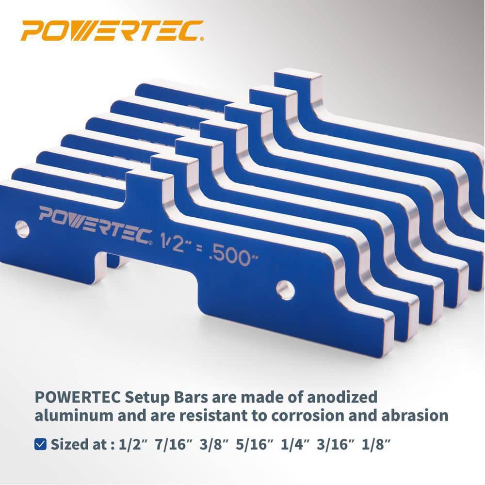 ‎POWERTEC Router Table Set up Bars-Precision Woodworking Tools Series, 7-piece Set (3)
