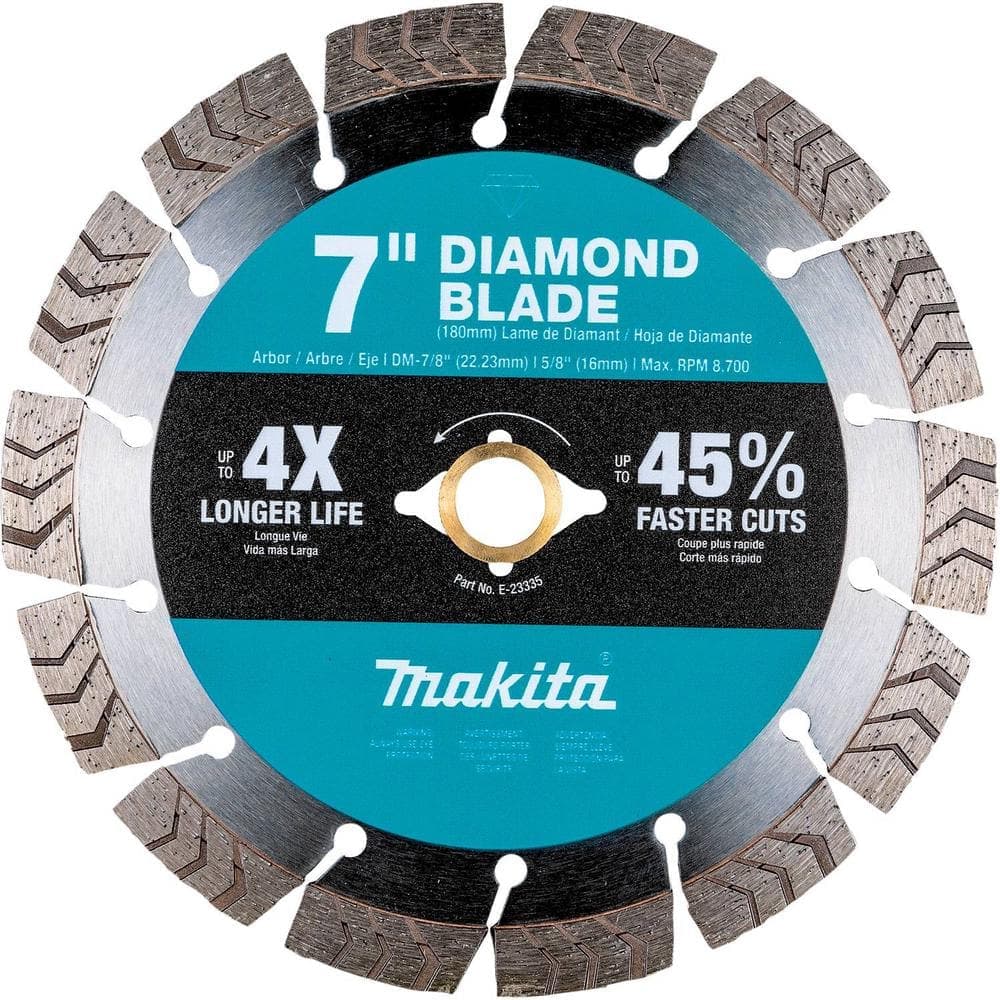Makita 7 in. Segmented Rim Turbo Rim Diamond Blade for General Purpose (1)
