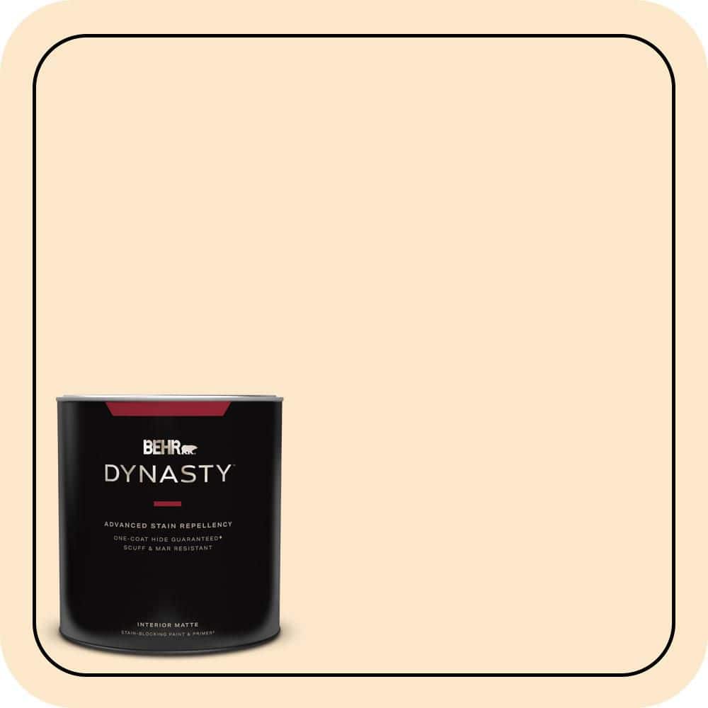 BEHR DYNASTY 1 qt. #YL-W2 Spanish Lace Matte Interior Stain-Blocking Paint & Primer