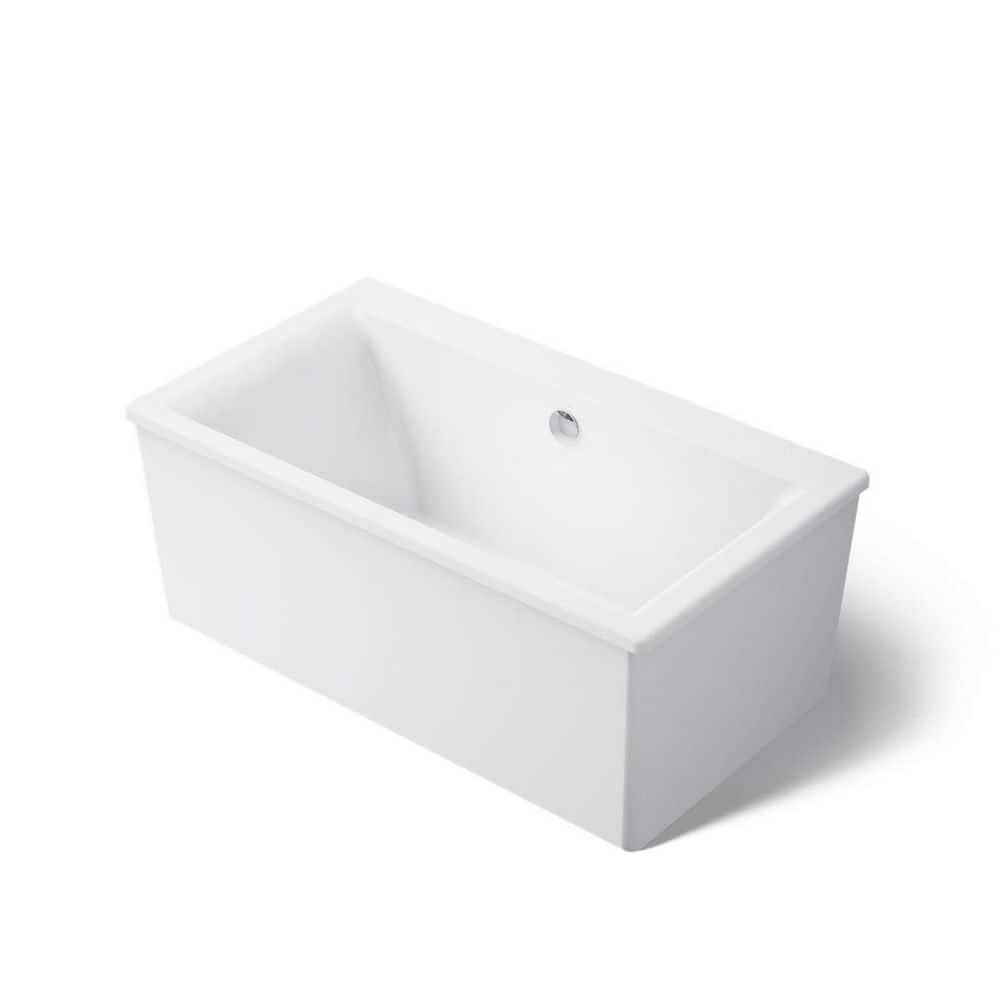 KOHLER Stargaze 60 in. x 34 in. Soaking Bathtub with Center Drain in White (1)