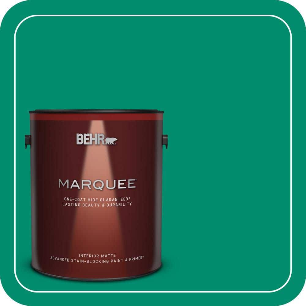 BEHR MARQUEE 1 gal. #S-G-470 Festive Green Matte Interior Paint & Primer