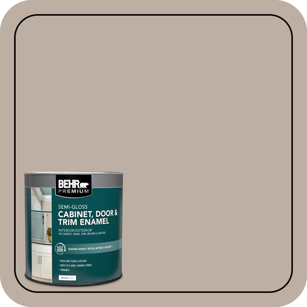 BEHR PREMIUM 1 qt. #N210-3 Barista Semi-Gloss Enamel Interior/Exterior Cabinet, Door & Trim Paint (1)