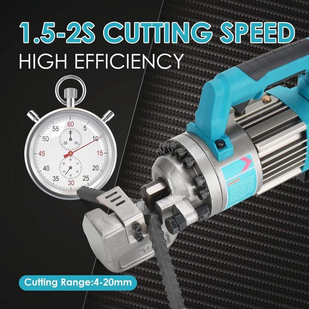 KIWDZFU Electric Rebar Cutter 1050-Watts Portable Cuts Up to 3/4 in. 4-20 mm 6 Rebar Fast 1.5-2S Speed Low Noise Blue (2)