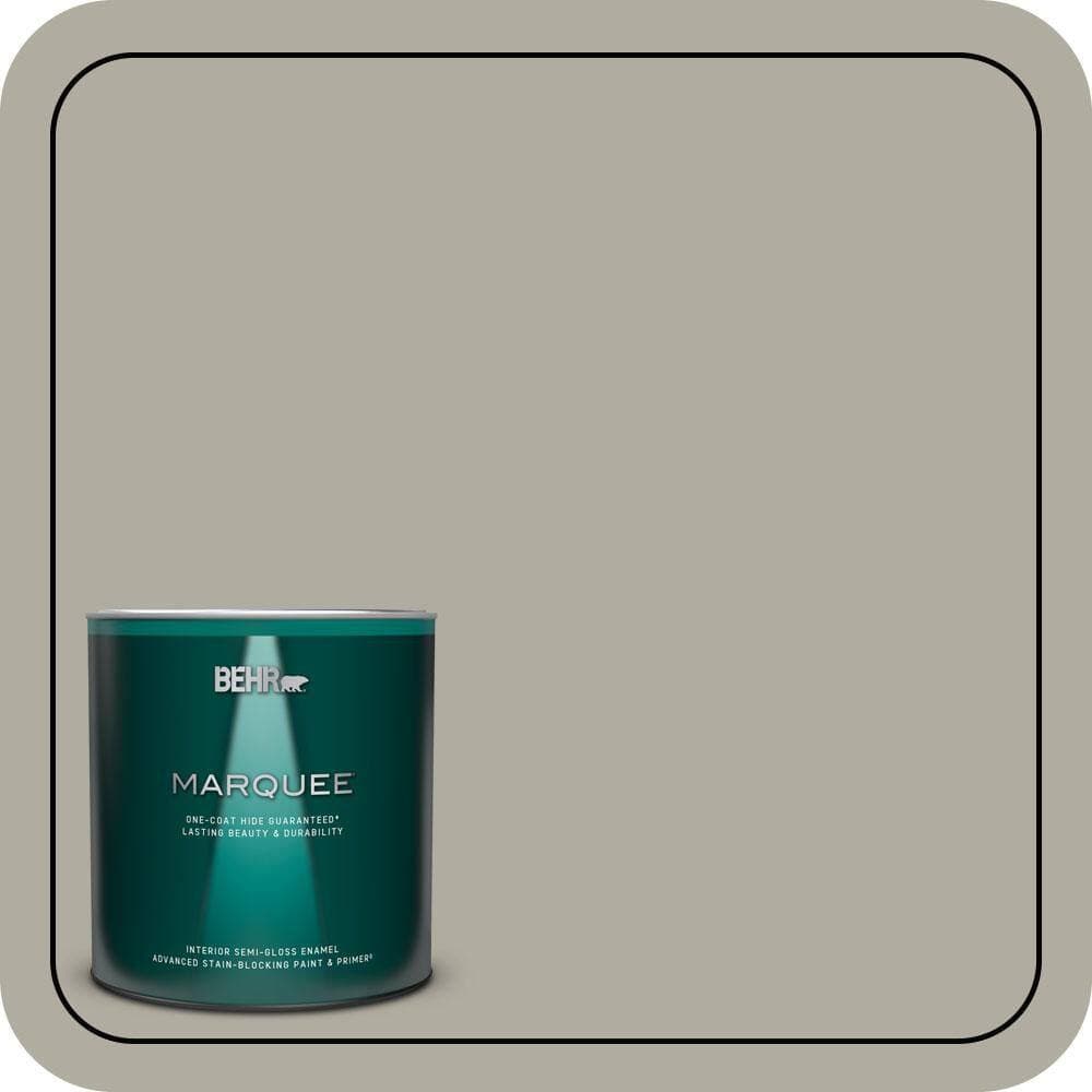 BEHR MARQUEE 1 qt. #PPU25-06 Wells Gray Semi-Gloss Enamel Interior Paint & Primer