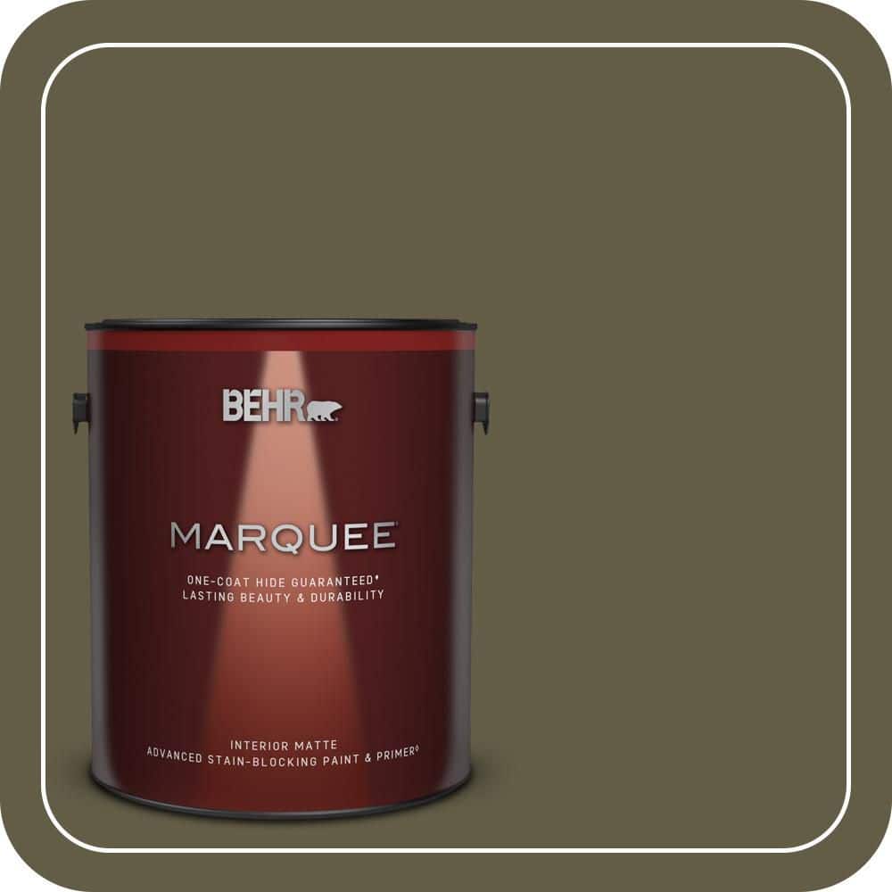 BEHR MARQUEE 1 gal. #MQ6-28 Crushed Oregano One-Coat Hide Matte Interior Paint & Primer