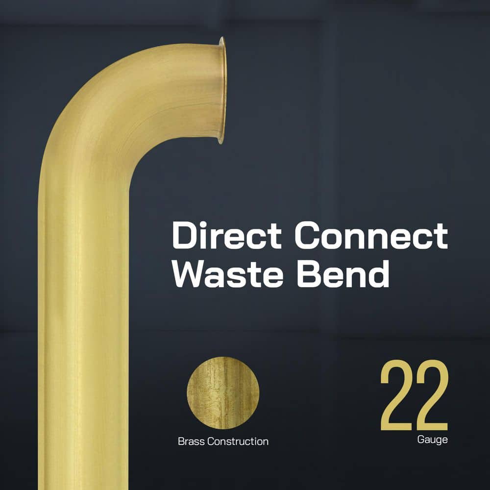 PLUMBFLEX 1-1/2 in. x 12 in. Brass Direct Connect Waste Bend for Tubular Drain Applications, 22GA (2)