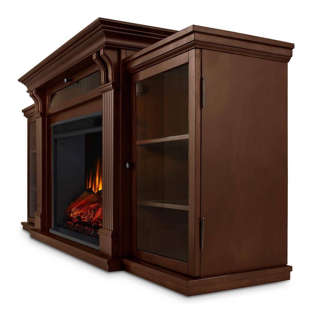 Real Flame Calie Entertainment 67 in. Media Console Electric Fireplace TV Stand in Dark Espresso (2)