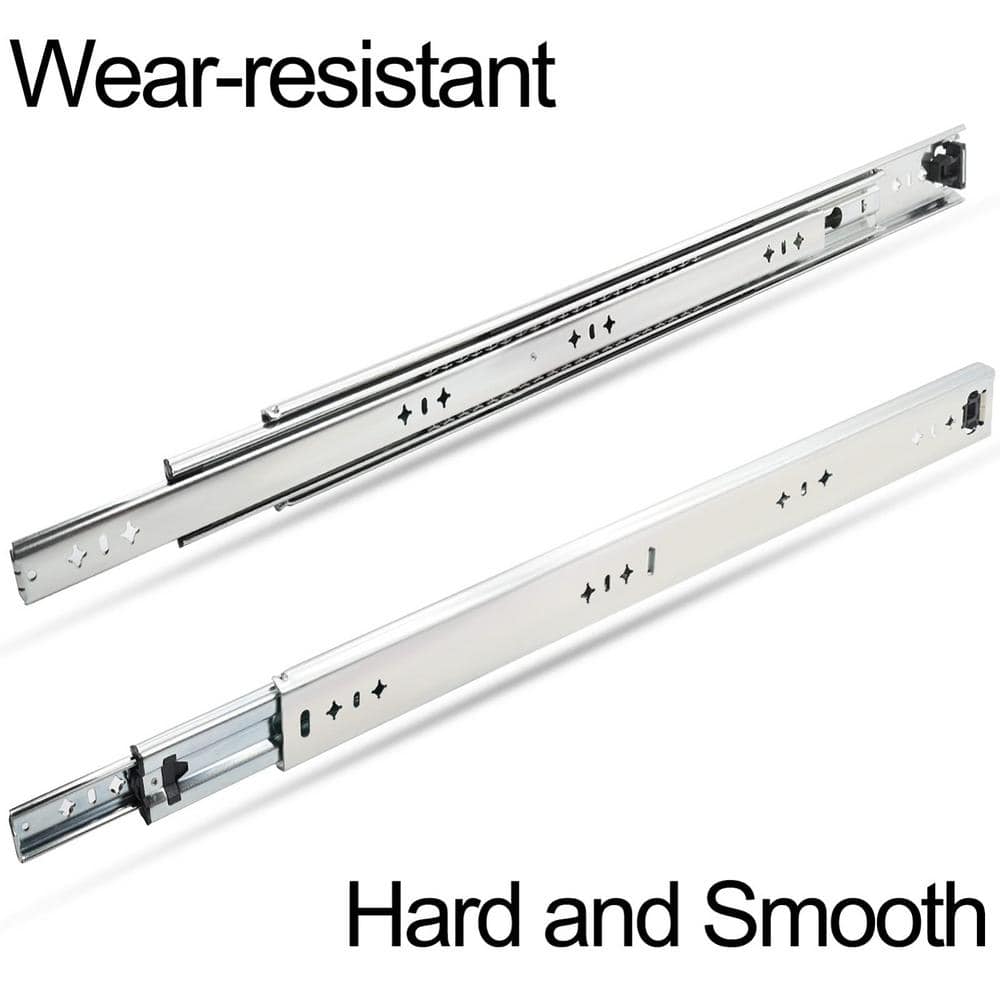 Numhew 1 Pair 40 in. Heavy Duty Drawer Slides with Screws, Ball Bearing Stainless Steel Hardware Drawer Rails for Cabinets (2)