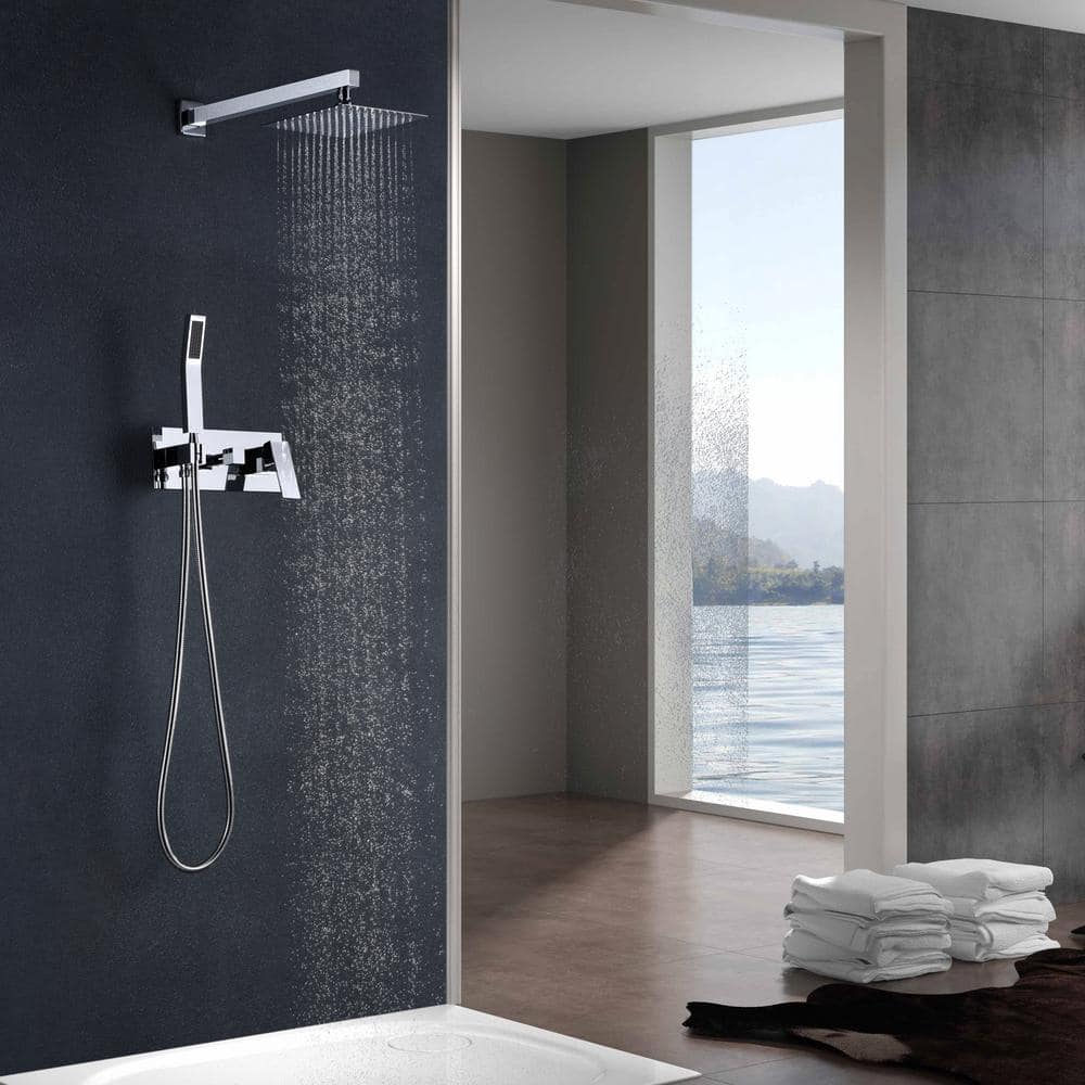 SUMERAIN Modern 1-Handle 1-Spray Shower Faucet 1.8 GPM with Pressure Balance (Valve Included) (2)