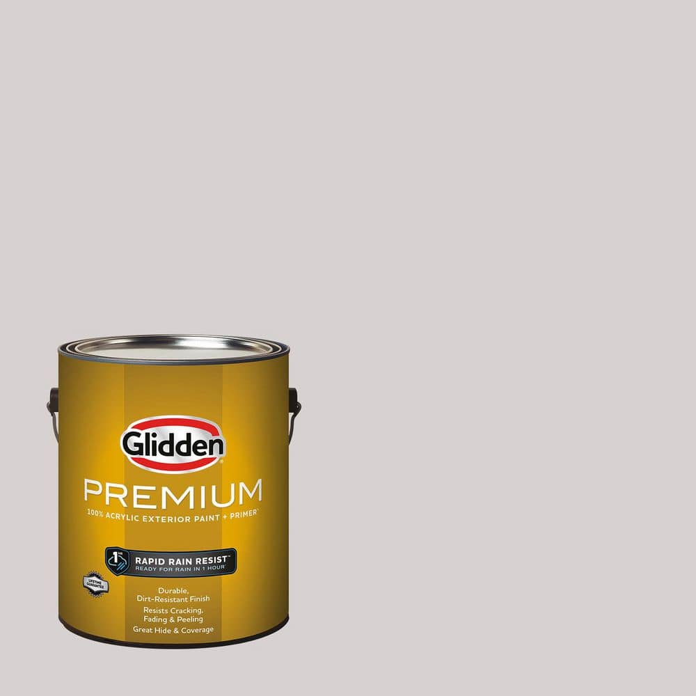 Glidden Premium 1 gal. PPG1003-2 Balanced Flat Exterior Latex Paint (1)