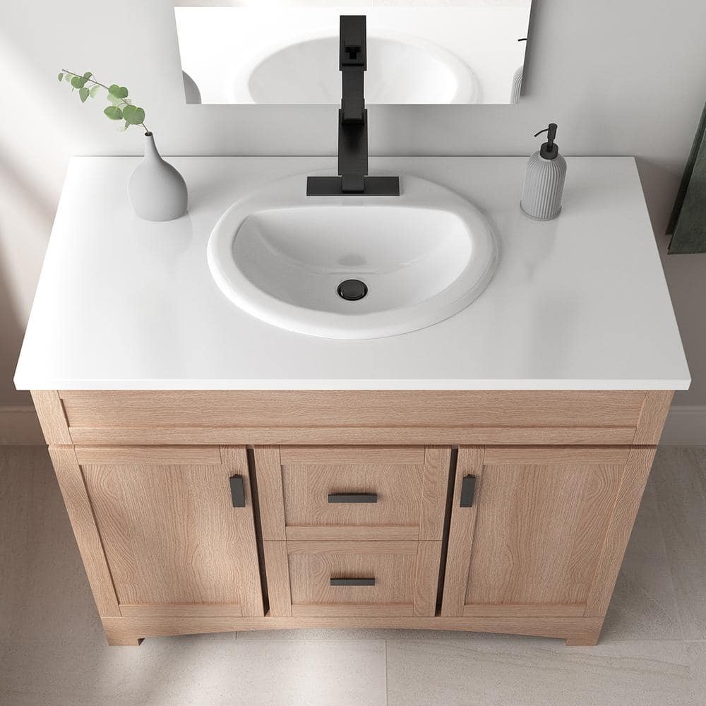 Glacier Bay Drop-In Vitreous China Bathroom Sink (4)