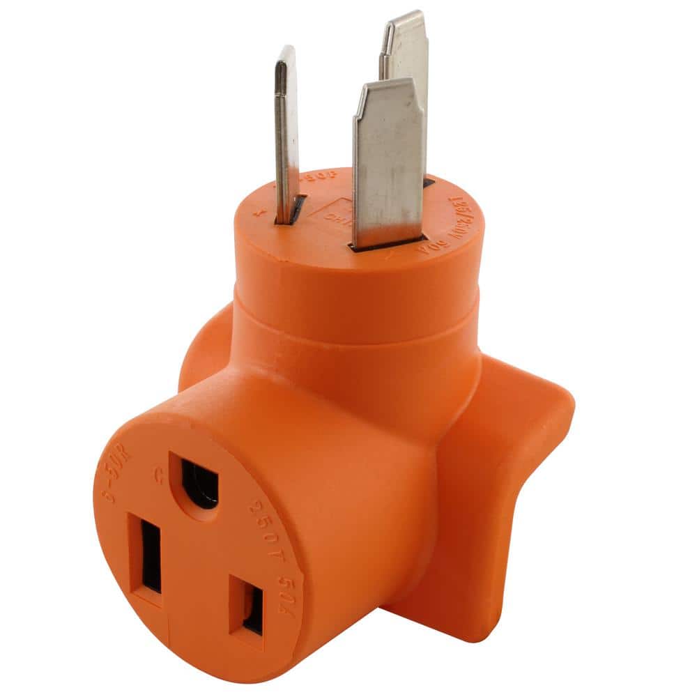 AC WORKS 50 Amp Welder Outlet 10-50 Plug to 50 Amp 6-50 Welder Adapter (1)