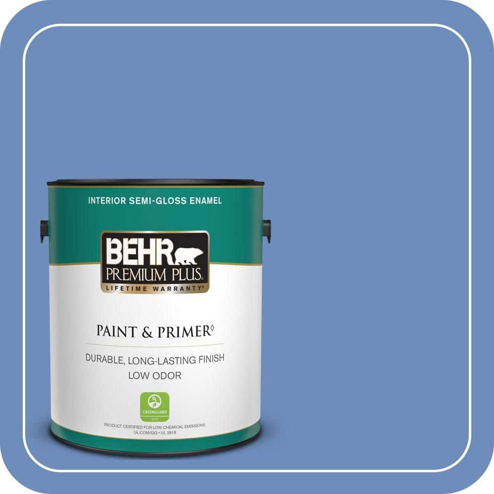 BEHR PREMIUM PLUS 1 gal. #MQ5-46 Debutante Ball Semi-Gloss Enamel Low Odor Interior Paint & Primer