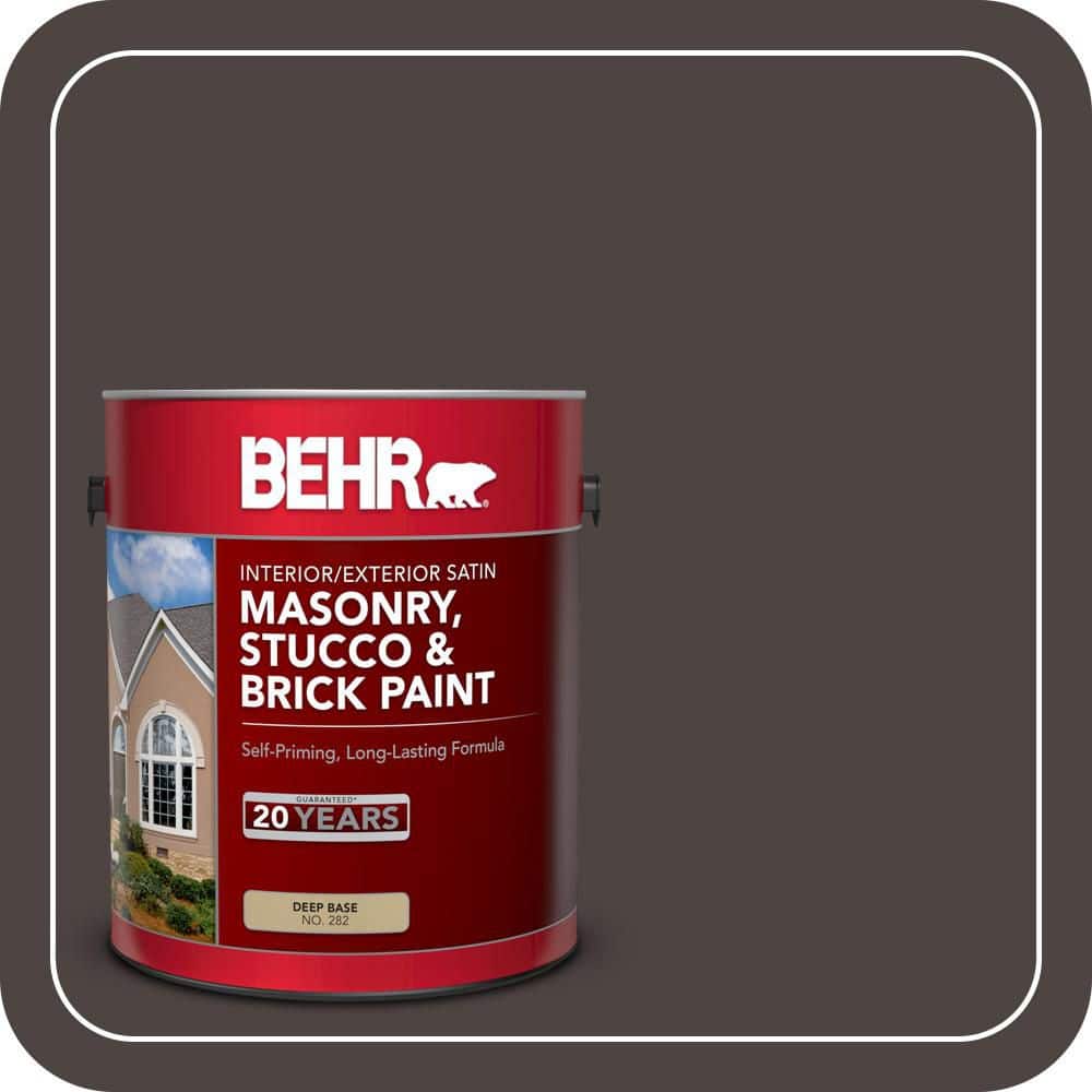 BEHR 1 gal. #SC-104 Cordovan Brown Satin Interior/Exterior Masonry, Stucco and Brick Paint