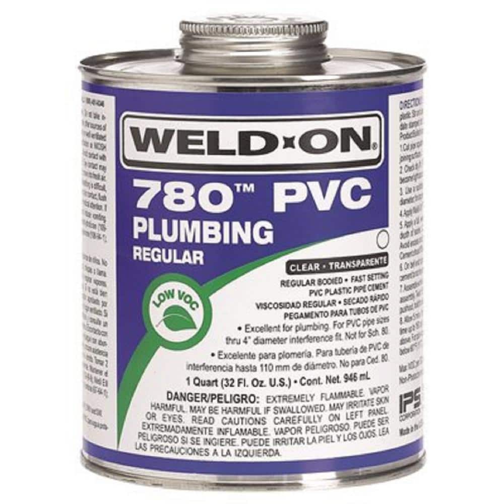 IPS Corporation 780 Regular-Bodied PVC Cement, Clear, Quart (32 oz.)