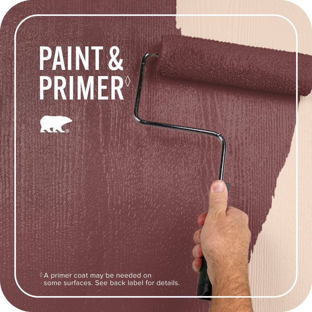 BEHR PREMIUM PLUS 1 qt. #PPF-01 Tile Red Semi-Gloss Enamel Exterior Paint & Primer (3)