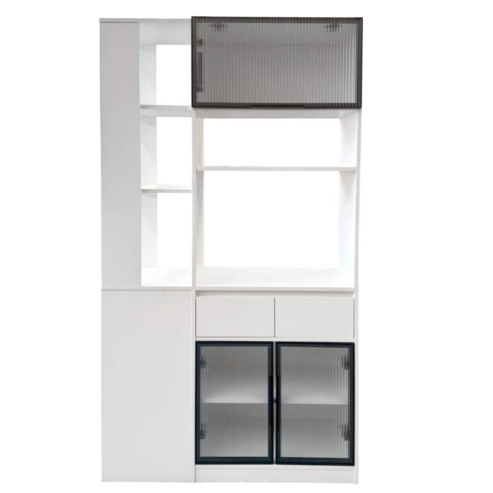 COWLOWN 39.29 in. W x 13.66 in. D x 70.87 in. H White Linen Cabinet (1)