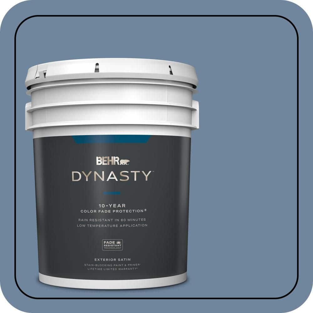 BEHR DYNASTY 5 gal. #S520-5 Thundercloud Satin Enamel Exterior Stain-Blocking Paint & Primer