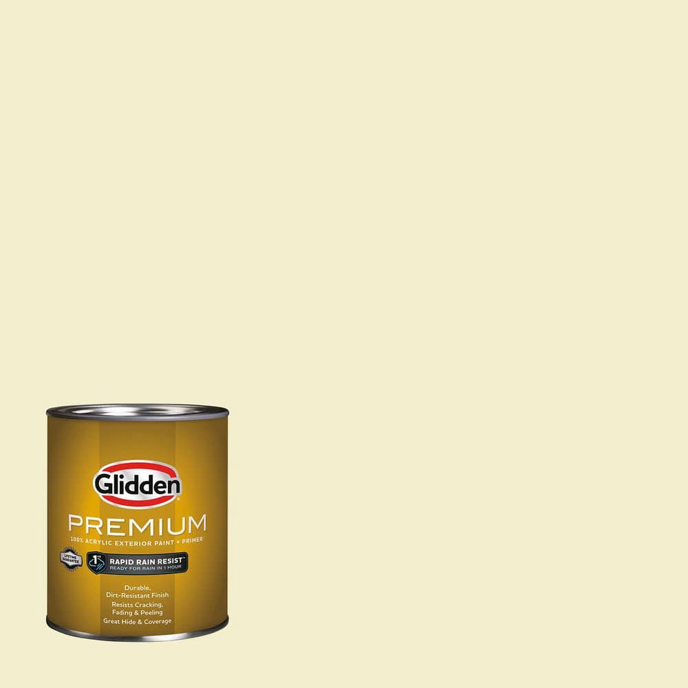 Glidden Premium 1 qt. PPG1107-1 Minimal Flat Exterior Latex Paint (1)