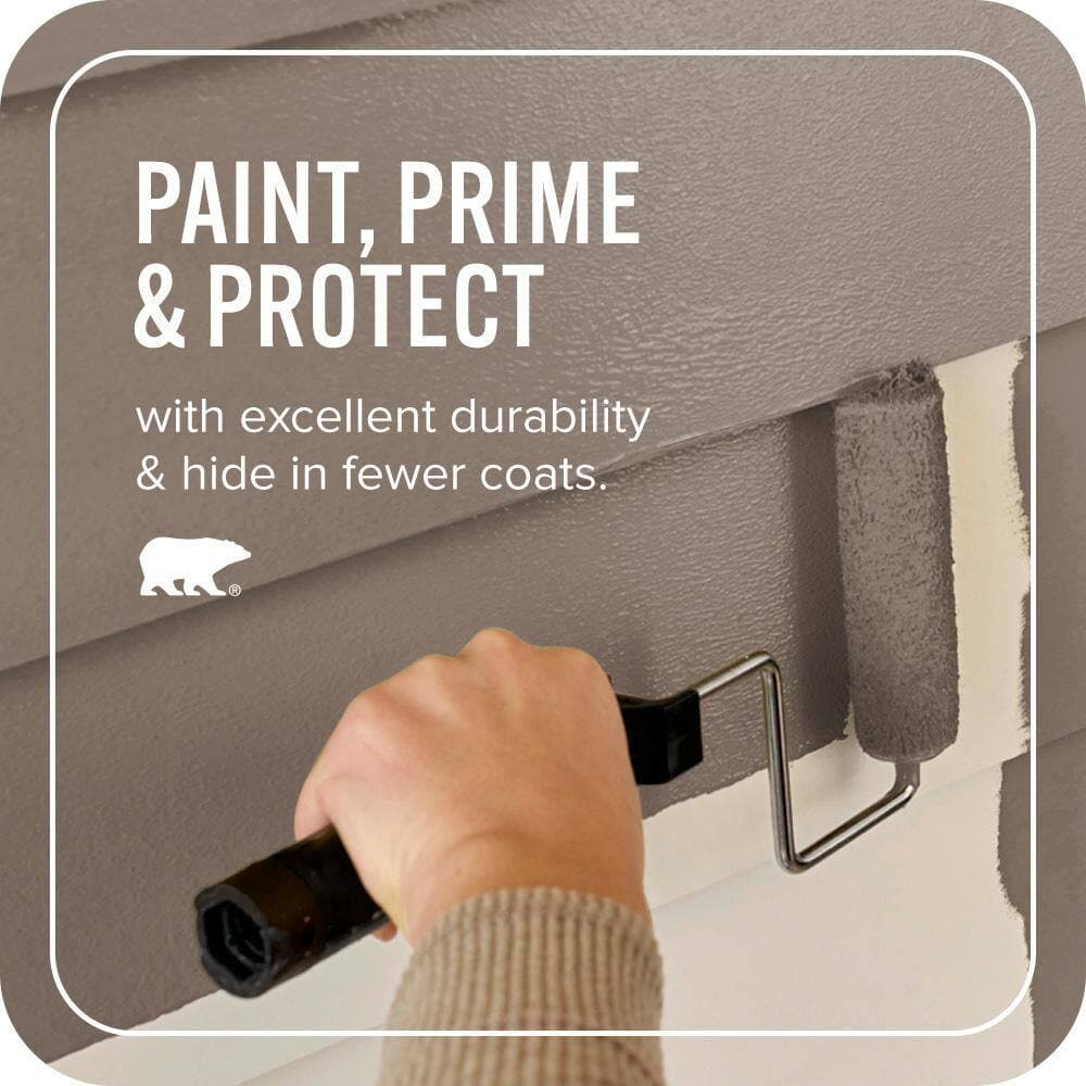 BEHR ULTRA 1 qt. #PPU5-03 Antique Earth Satin Enamel Exterior Paint & Primer (3)