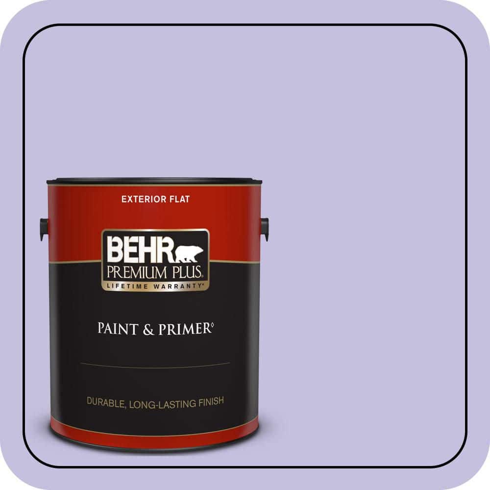 BEHR PREMIUM PLUS 1 gal. #630A-3 Weeping Wisteria Flat Exterior Paint & Primer