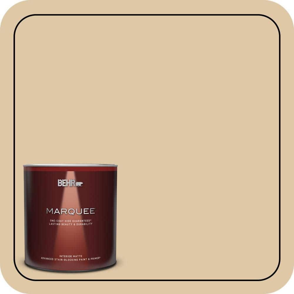BEHR MARQUEE 1 qt. #PWL-82 Pita Bread Matte Interior Paint & Primer