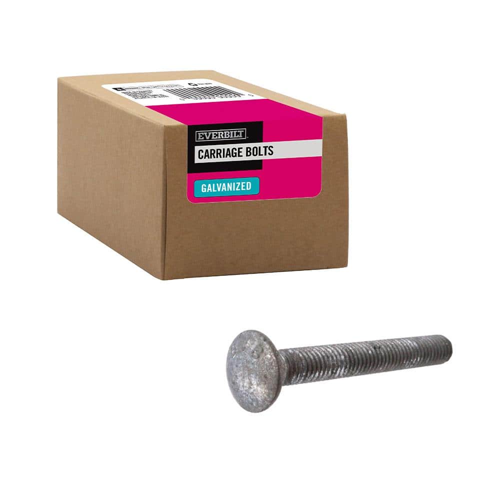 Everbilt 3/8 in.-16 x 3 in. Galvanized Carriage Bolt (25-Pack) (1)