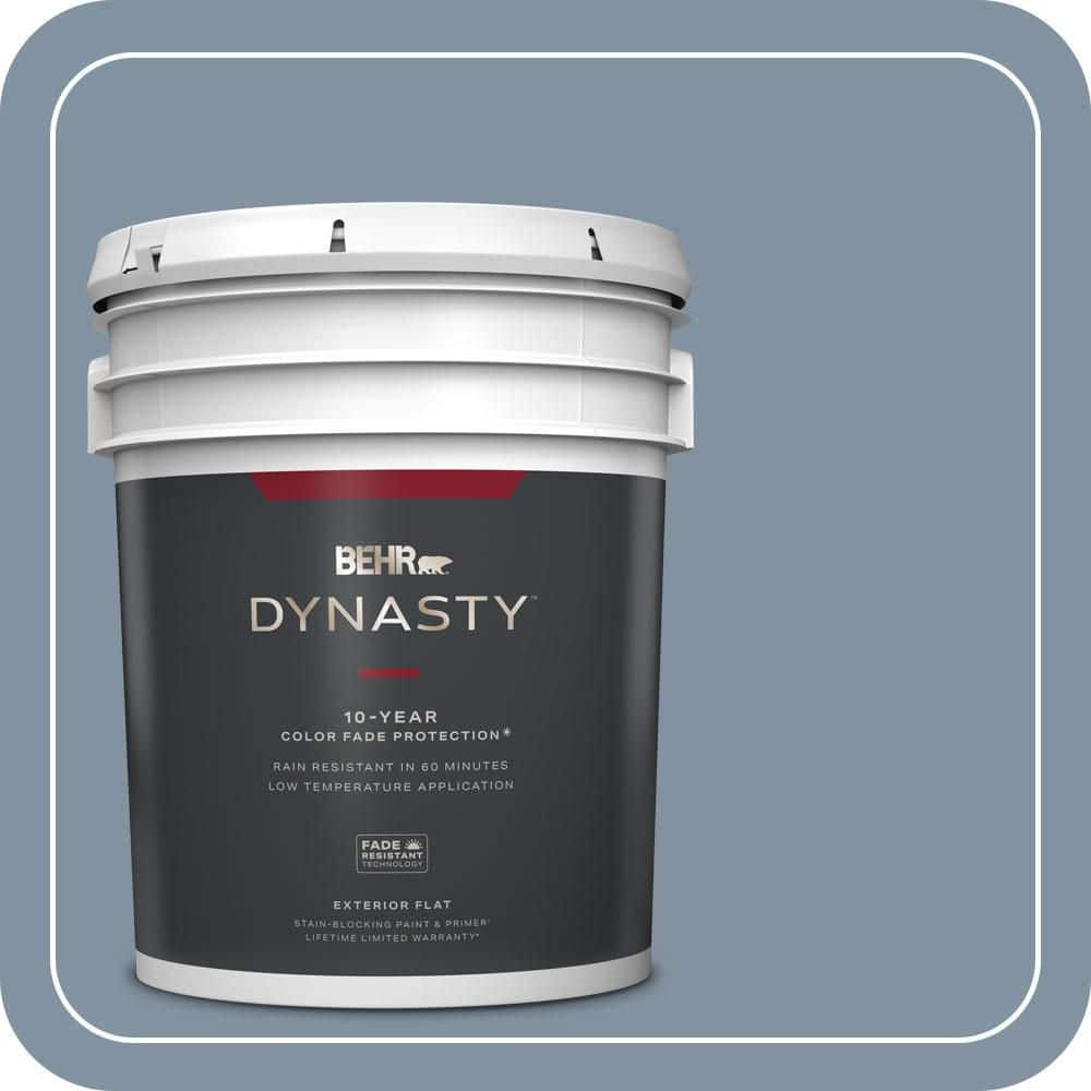 BEHR DYNASTY 5 gal. #PPU14-06 Coastal Vista Flat Exterior Stain-Blocking Paint & Primer