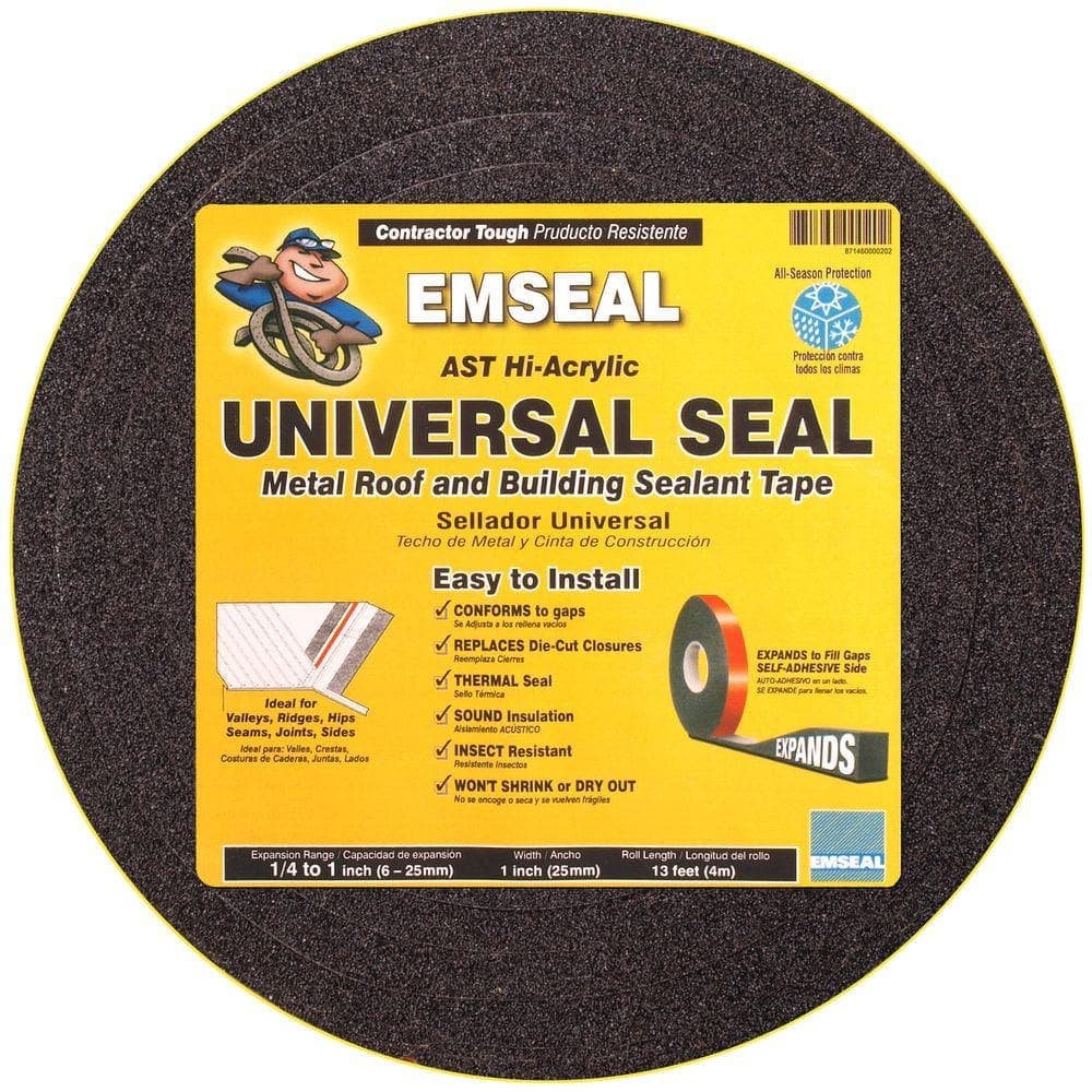 Unbranded Universal Seal 1 in. x 1 in. x 12 ft. Impregnated Expanding Open-Cell Foam Sealant Tape