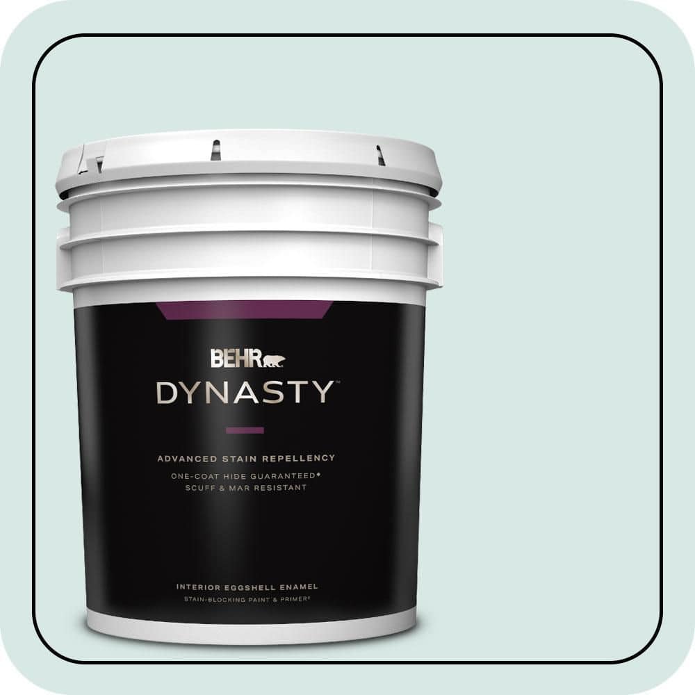 BEHR DYNASTY 5 gal. #500E-2 Aqua Breeze Eggshell Enamel Interior Stain-Blocking Paint & Primer