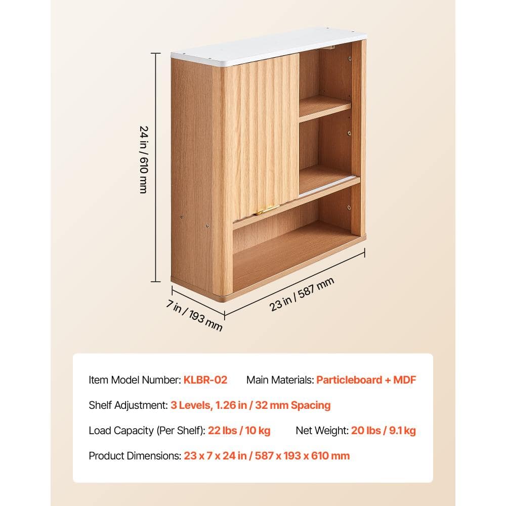 Luxeyard Bathroom Wall Cabinet with Door and Adjustable Shelf Over the Toilet Storage (2)