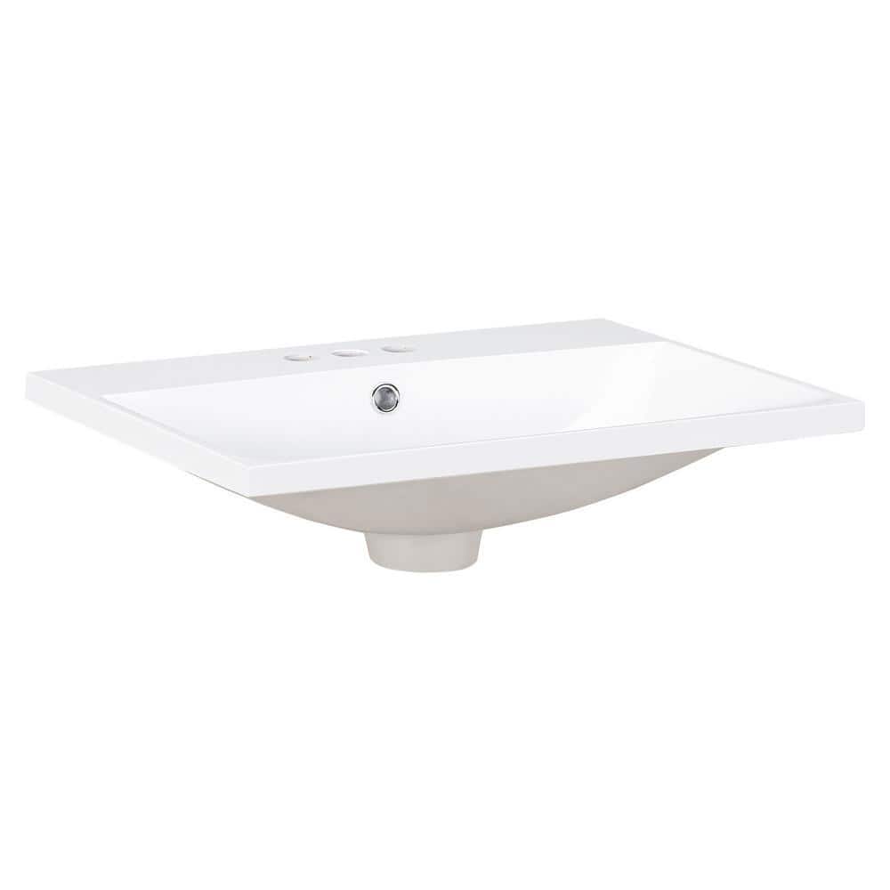 Flynama 24 in . Bathroom Sink in White (2)