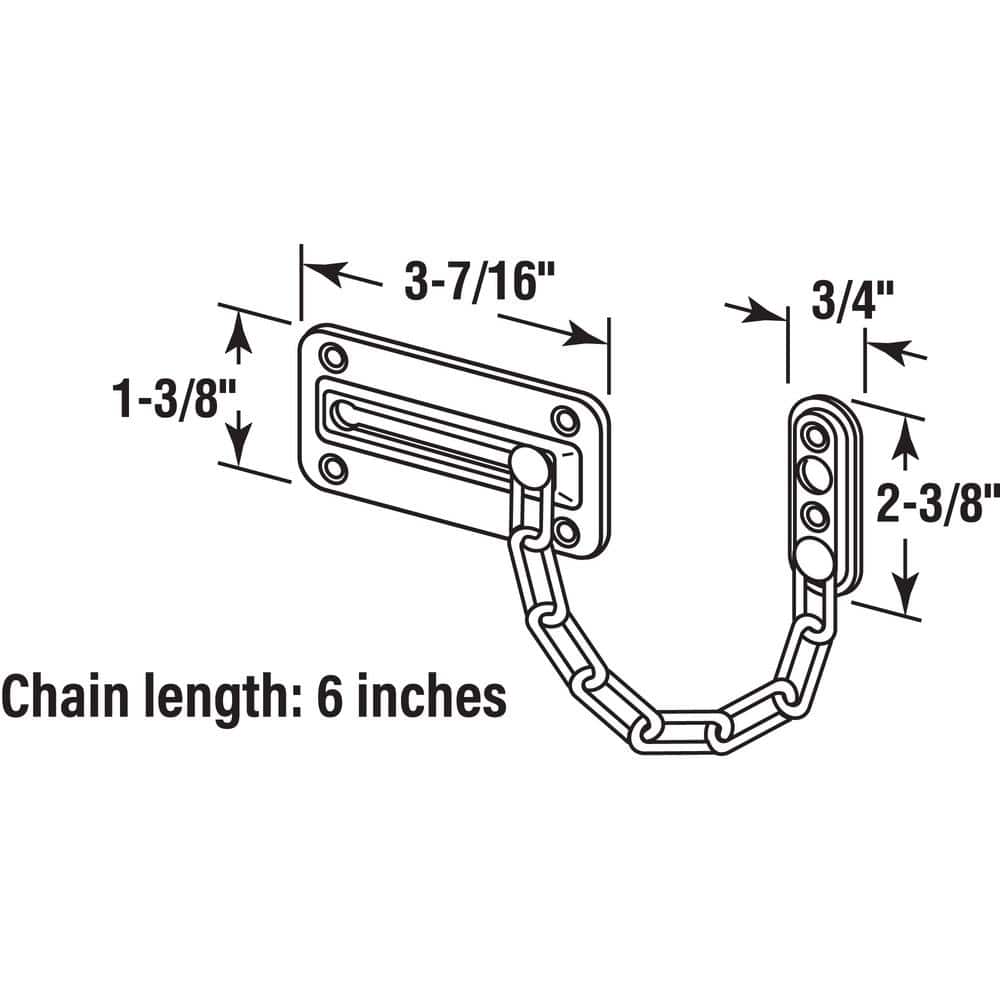Prime-Line Antique Brass Chain Door Guard (3)