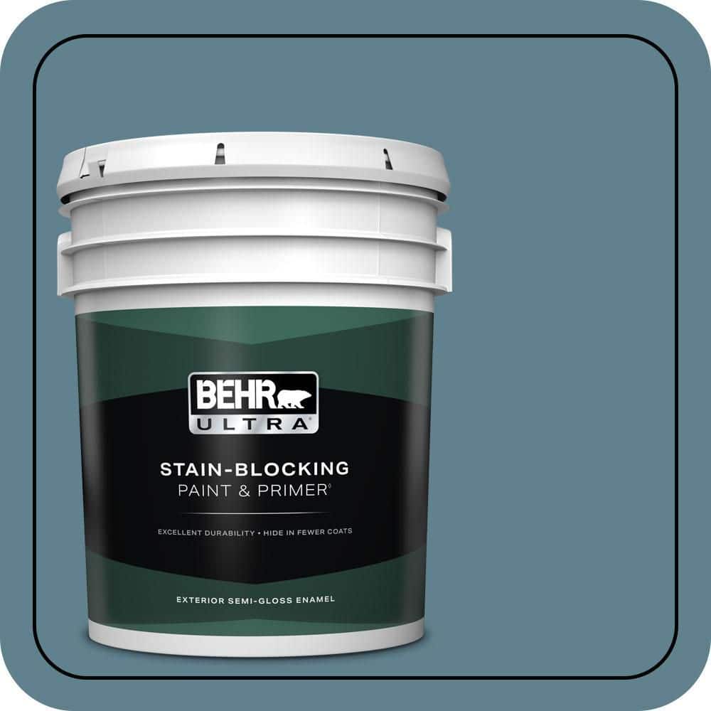BEHR ULTRA 5 gal. #S470-5 Blueprint Semi-Gloss Enamel Exterior Paint & Primer