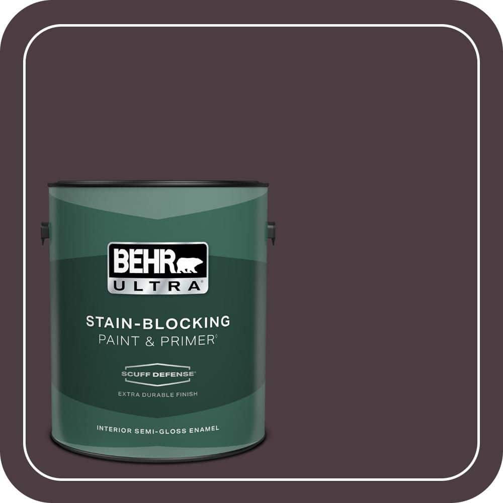 BEHR ULTRA 1 gal. #T18-04 Nocturne Shade Extra Durable Semi-Gloss Enamel Interior Paint & Primer