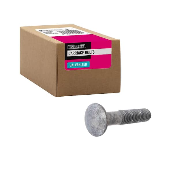 Everbilt 1/4 in.-20 x 2-1/2 in. Galvanized Carriage Bolt (50-Pack) (2)