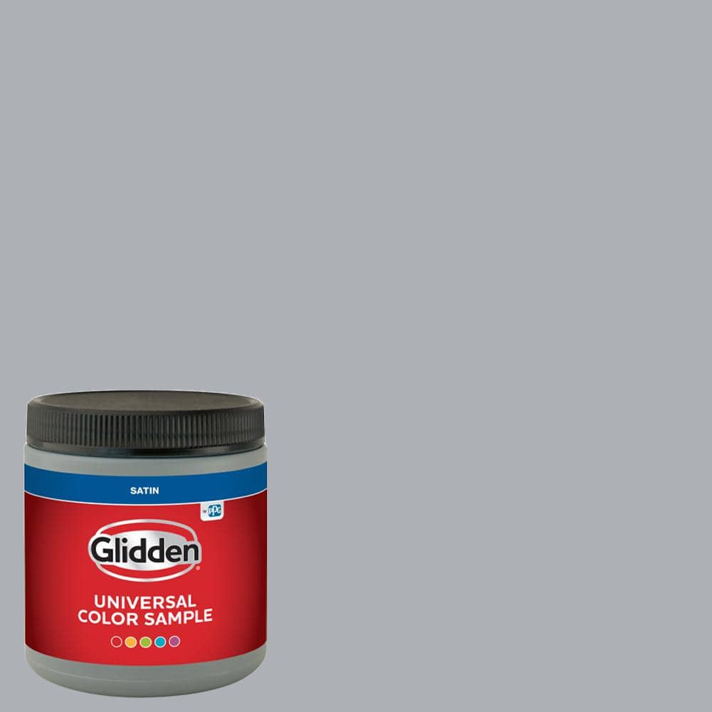 Glidden 8 oz. PPG1013-4 Silver Charm Satin Interior Paint Sample (1)
