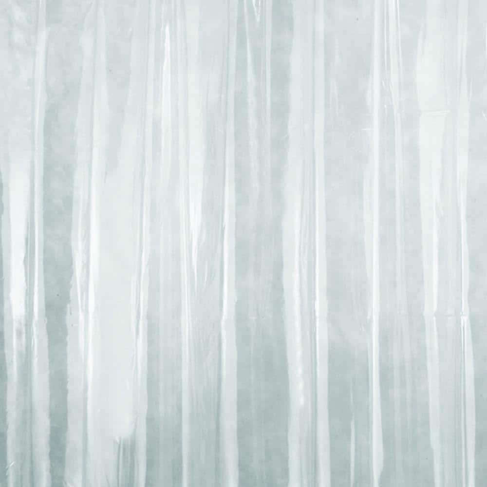 interDesign Vinyl Plastic Long Shower Curtain Liner, Mold and Mildew Resistant Plastic Shower Curtain, 54 in. x 78 in. in., Clear