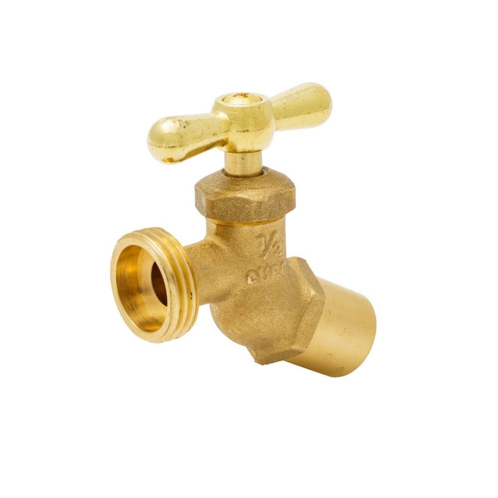 Everbilt 1/2 in. x 3/4 in. Brass Sweat or FTG Hose Bibb