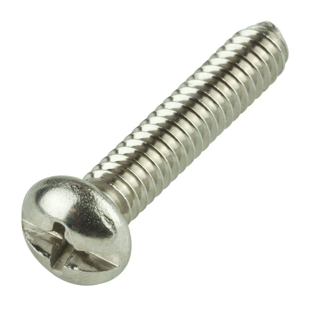 Everbilt 1/4 in.-20 x 1/2 in. Combo Round Head Stainless Steel Machine Screw (2-Pack) (3)
