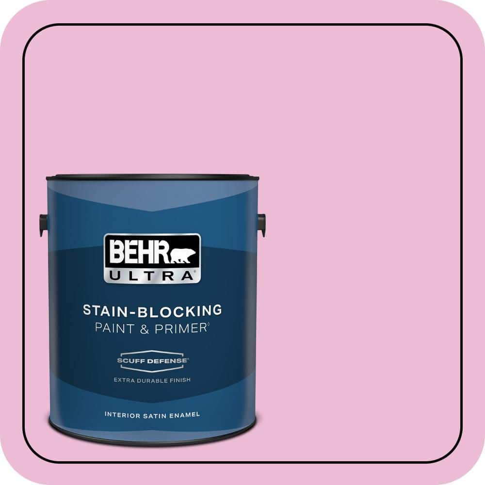 BEHR ULTRA 1 gal. #690A-3 Sweet Taffy Extra Durable Satin Enamel Interior Paint & Primer