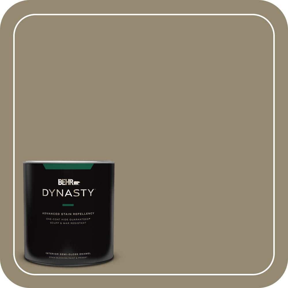 BEHR DYNASTY 1 qt. #PPU8-03 Dry Pasture Semi-Gloss Enamel Interior Stain-Blocking Paint and Primer