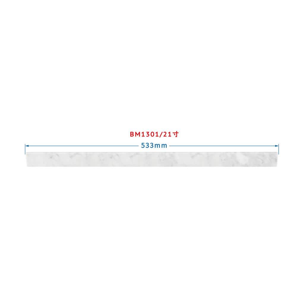 Winette 21.14 in. x 4 in. Marble Side splash in Carrara White Brouille (3)