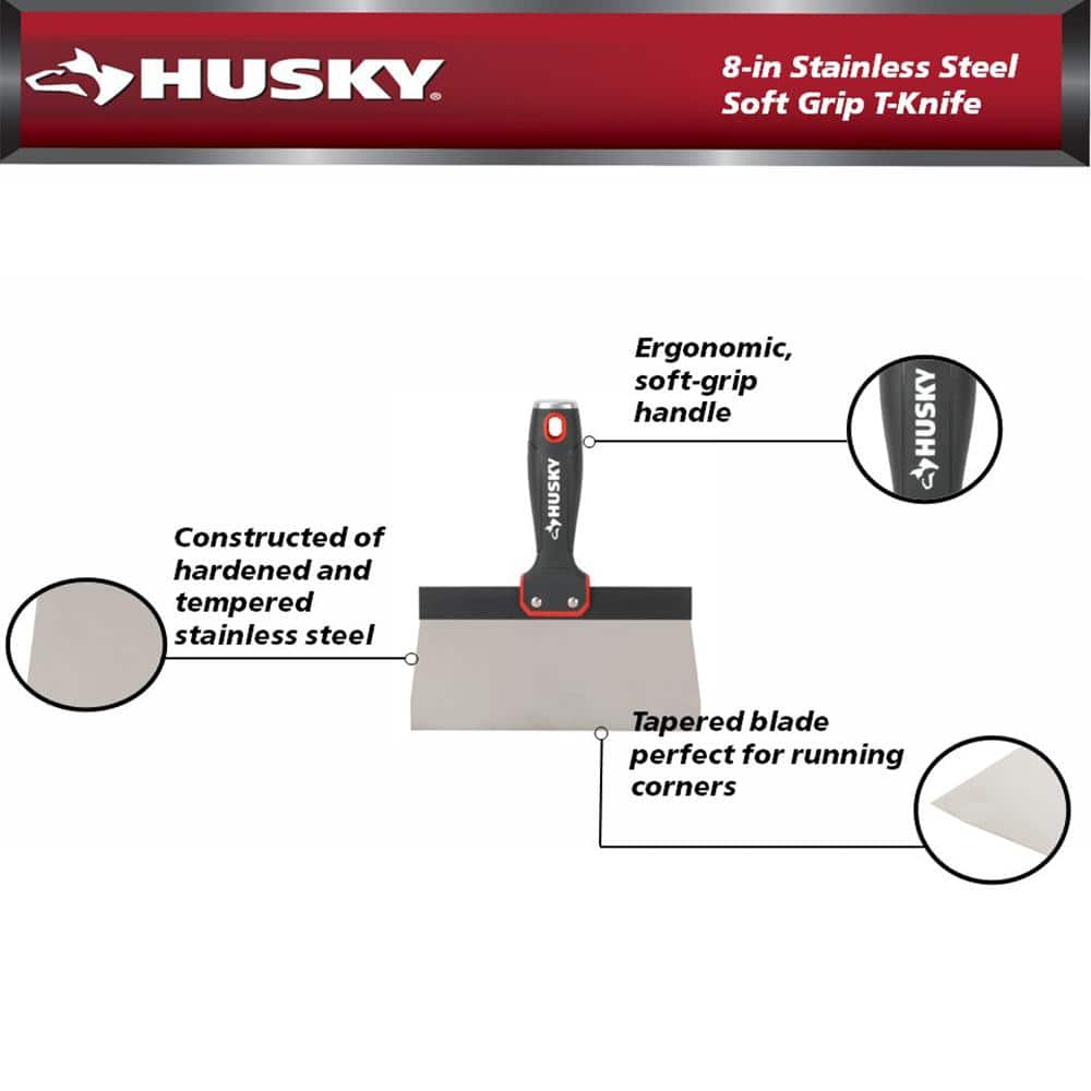 Husky T-Knife 8 in. SS SFGRP (2)