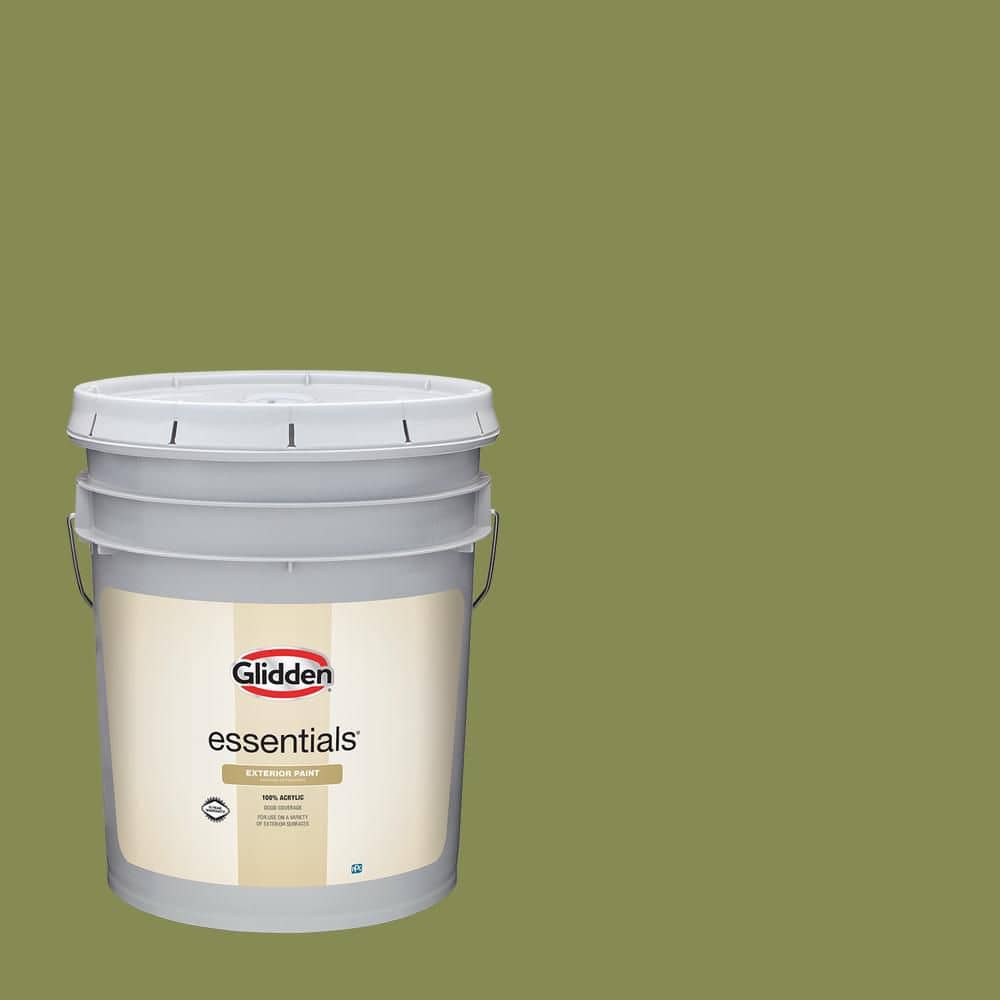 Glidden Essentials 5 gal. PPG1119-7 Glade Green Satin Exterior Paint
